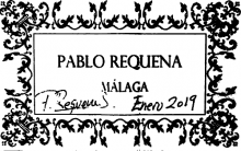 Pablo Requena classical guitar label