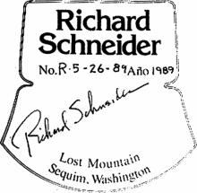 Richard Schneider Kasha classical guitar label