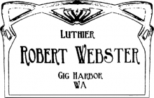 Robert Webster classical guitar label