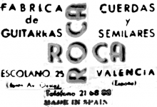 Roca Classical Guitar label