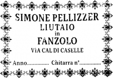 Simone Pellizzer classical guitar label