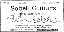 Stefan Sobell acoustic guitar label