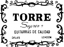 Torre classical guitar label