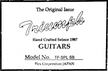 Triumph acoustic guitar label
