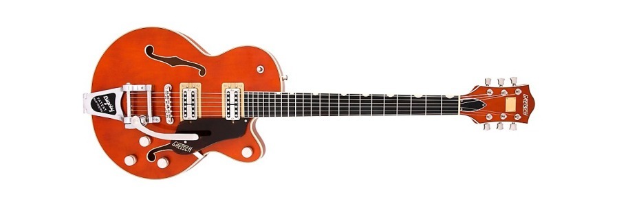 Gretsch Guitars Gretsch G6659t Players Edition Broadkaster Jr. Center Block Single-Cut With String-Thru Bigsby Round-Up Orange