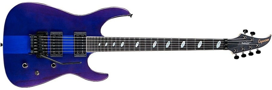 Caparison Guitars Dellinger Ii Prominence Ef Electric Guitar Transparent Spectrum Blue