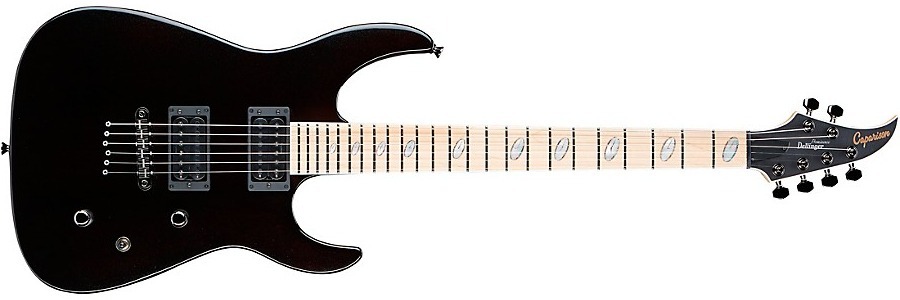 Caparison Guitars Dellinger Ii Fx Prominence Maple Fingerboard (MF) Electric Guitar Transparent Spectrum Black