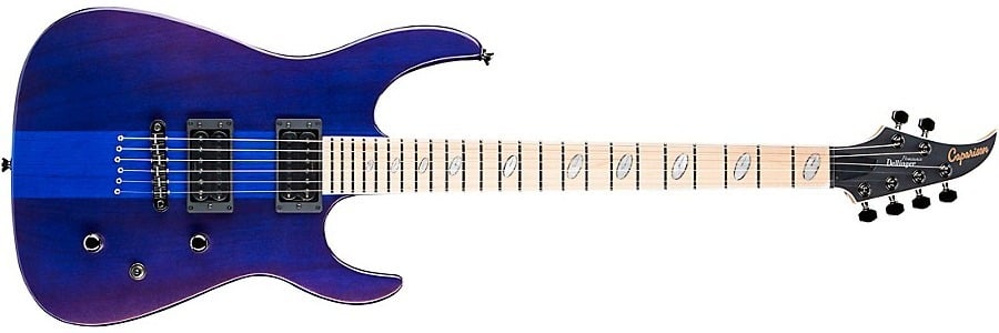 Caparison Guitars Dellinger Ii Fx Prominence Mf Electric Guitar Transparent Spectrum Blue