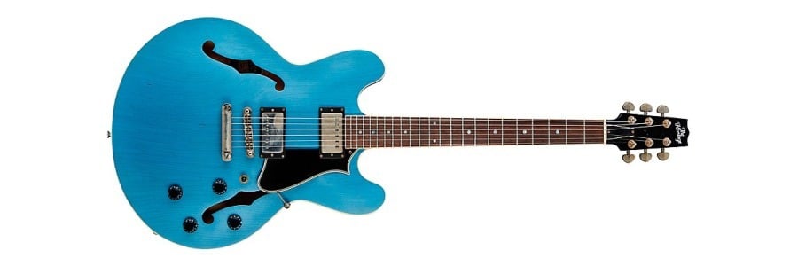 Heritage Standard H-535 Artisan Aged Semi-Hollow Electric Guitar Pelham Blue