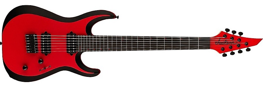 Jackson Pro Plus Series Dk Mdk7p Ht 7-String Electric Guitar Red With Black Bevels