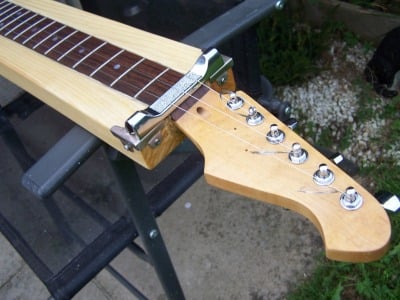 Bingham  3 string Lap Steel Guitar, nut and headstock