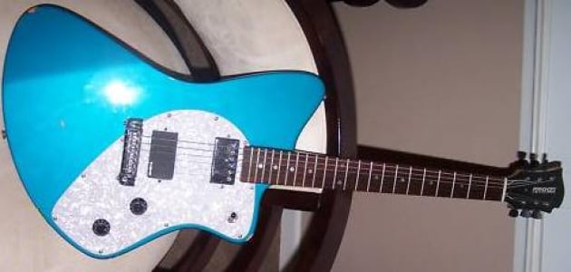 Fernandes Vertigo Standard Electric Guitar, Vintage Metallic Blue 