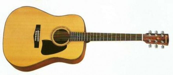Ibanez AW10 dreadnought acoustic guitar natural front view