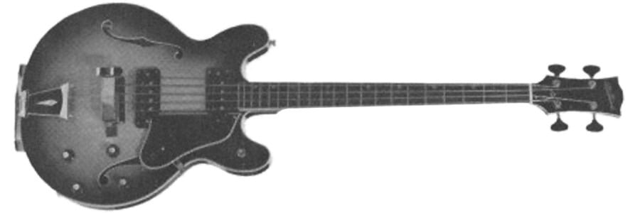 Aria 783 hollow bodied bass guitar