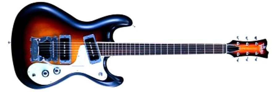 Aria Pro II VM-2001 Mosrite Ventures style electric guitar in brown sunburst finish