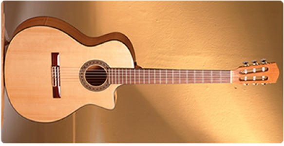 L Benito classical guitar with cutaway