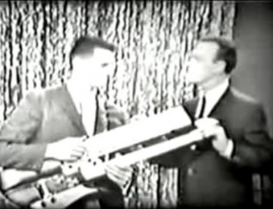Dave Bunker talks to the host of the Ozark Jubilee show in 1960