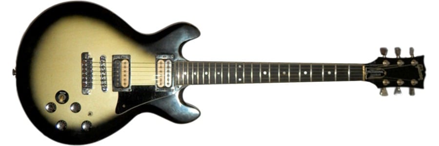 Gibson 335-S Deluxe solid body electric guitar, silverburst finish and TP6 fine tuning tailpiece
