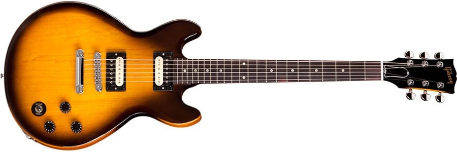 Gibson 335-S solid bodied electric guitar with sunburst finish