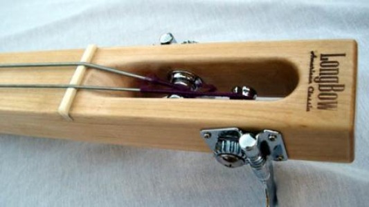Longbow American Classic Two String Bass View of headstock