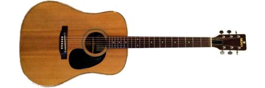 Sigma DR-7, acoustic dreadnought guitar, early model with zero fret