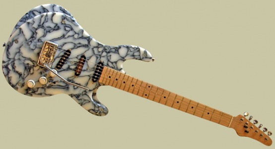 Simon Lee Guitars Webster model recycled plastic electric guitar