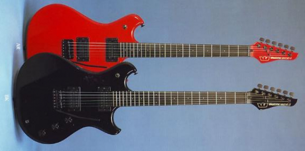 Two Westone Spectrum II Electric Guitars Red and Black