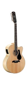 Alvarez Aj80ce-12 12-String Jumbo Acoustic-Electric Guitar Natural