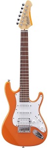 Mitchell Td100 Short-Scale Electric Guitar Orange 3-Ply White Pickguard