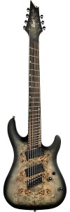 Cort Kx Series 7 String Multi-Scale Electric Guitar Star Dust Black