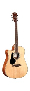 Alvarez Ad60lce Left-Handed Dreadnought Acoustic-Electric Guitar Natural