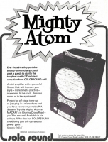 Colorsound Mighty Atom advert 1974