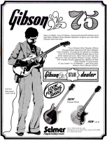 Gibson 1975 ad for L6S guitar with Carlos Santana