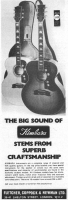 Kimbara Jumbo Acoustic guitars advert 1974