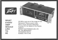 Peavey CS200 Power Amp advert 1977