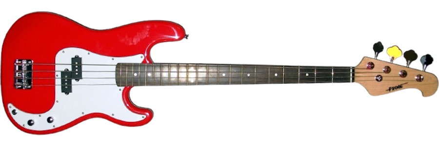 Probe Precision bass guitar, red finish
